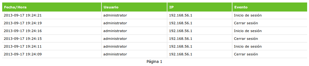 Consultar registros de auditoría