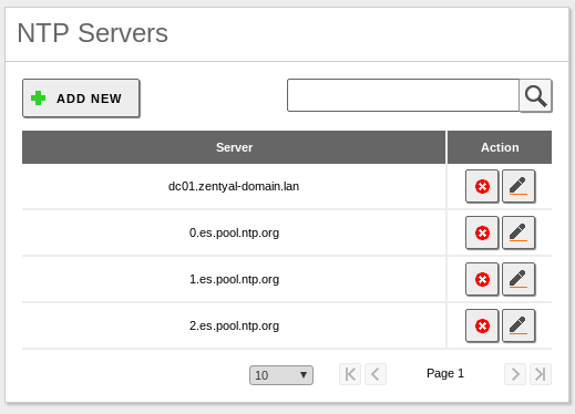 Configuración NTP en DC02