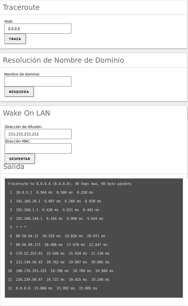 Herramienta traceroute