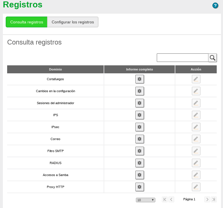 Consulta de registros