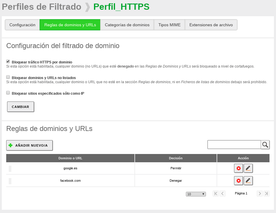 Bloquear tráfico HTTPS por dominio