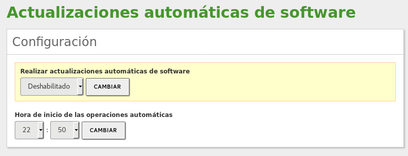 Gestión de las actualizaciones automáticas