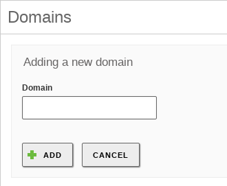 Adding a new domain