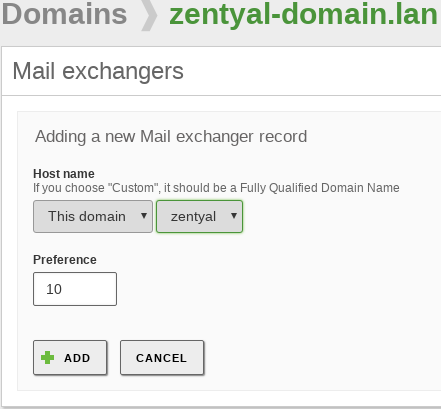 Adding a new mail exchanger