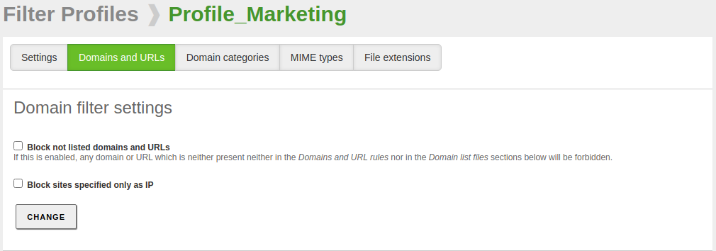 Configuration of Domains and URLs