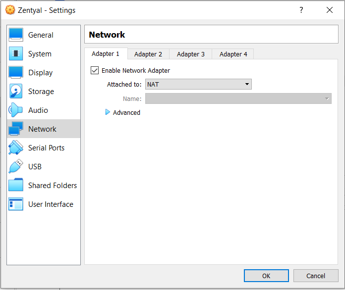 VirtualBox Network Settings 1