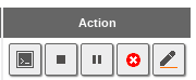 Highlighting the action buttons and status indicator