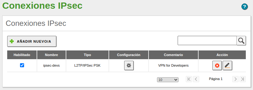 VPN de tipo L2TP/IPSEC